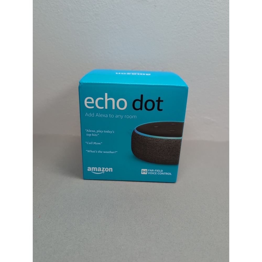 Amazon Echo Dot Smart Speaker Charcoal 3rd Generation Alexa Bluetooth WiFi